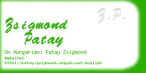 zsigmond patay business card